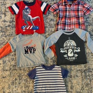 Lot of 18-24 mo and 2T tops x5